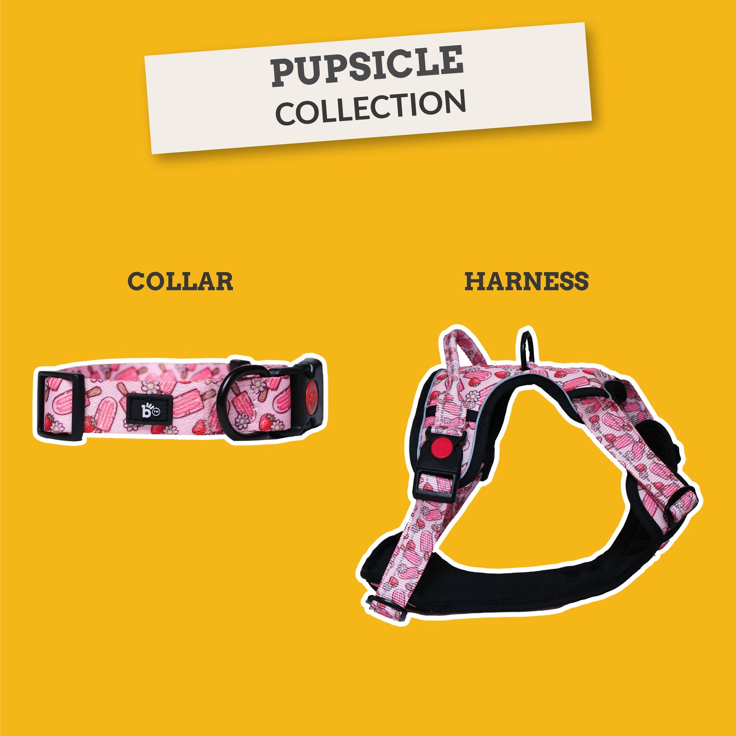 Pupcicle Party Reflective Dog Harness
