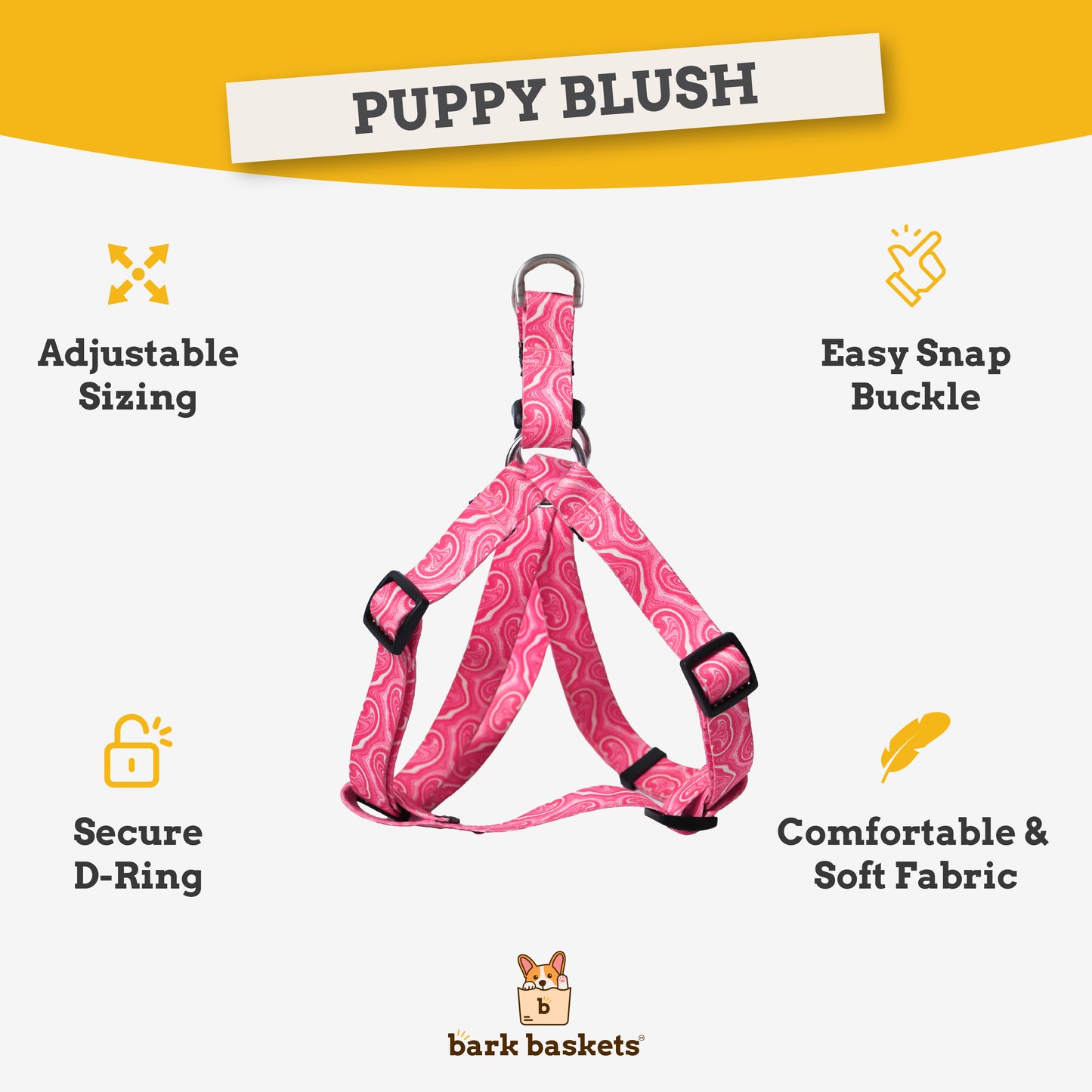 Puppy Blush Step-In Harness