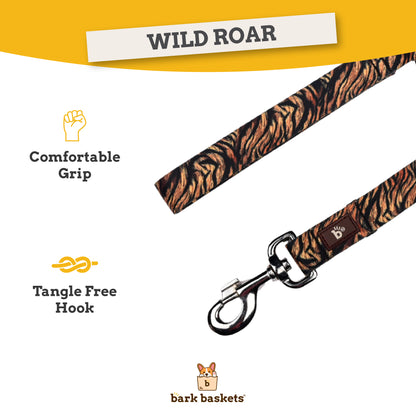 Wild Roar Flat Dog Leash