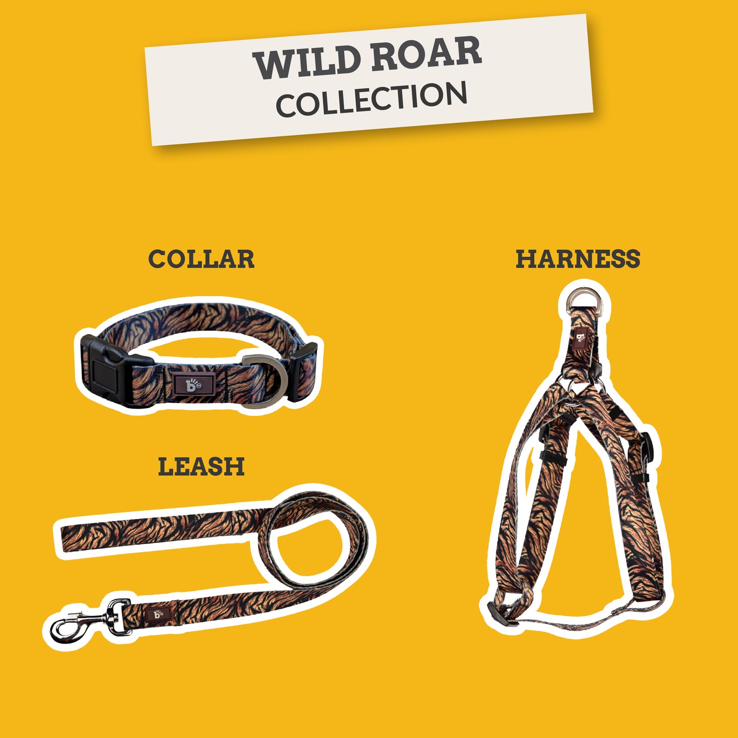 Wild Roar Flat Dog Leash