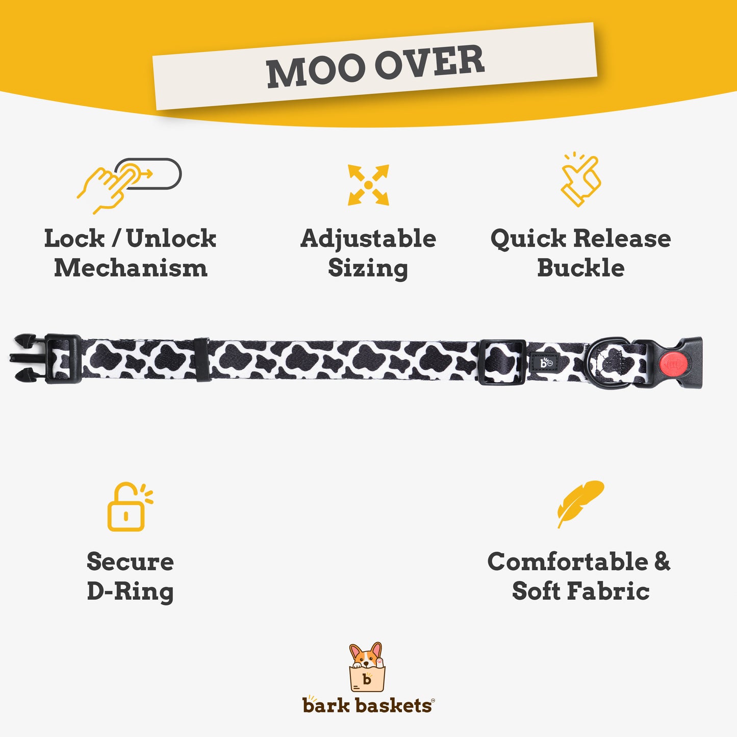Moo-ve Over Adjustable Dog Collar