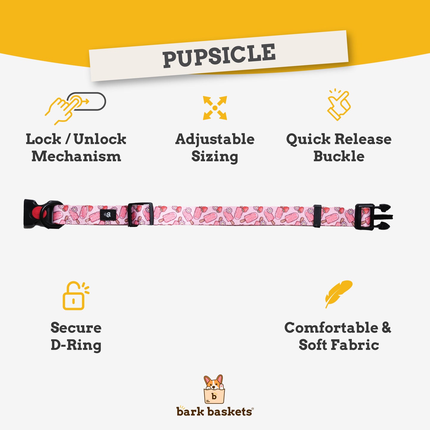 Pupcicle Party Adjustable Dog Collar