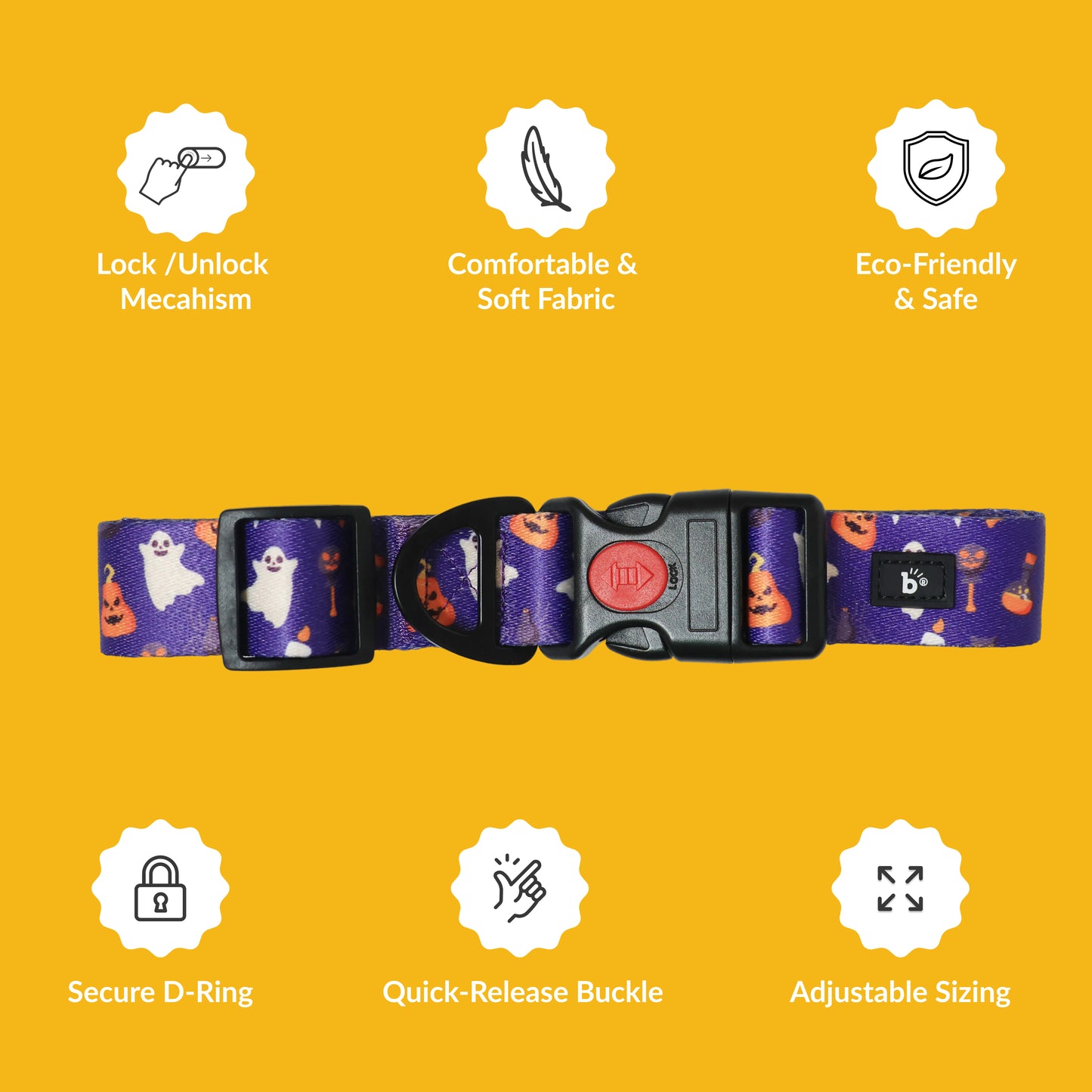 Bark-O-Lantern Halloween Dog Collar