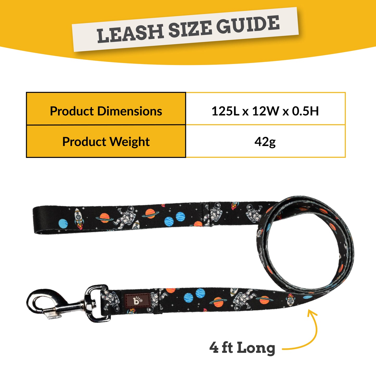 Cosmic Canine Flat Dog Leash