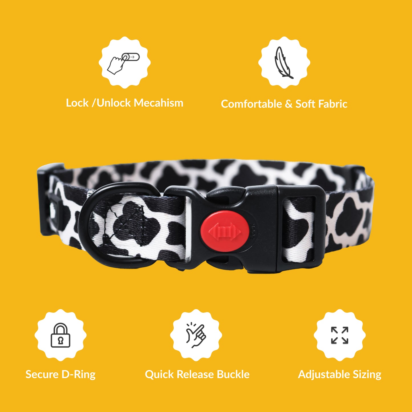 Moo-ve Over Adjustable Dog Collar
