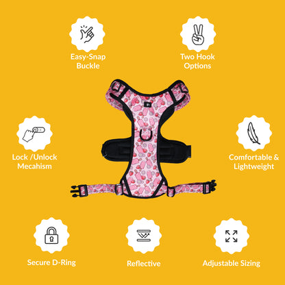 Pupcicle Party Reflective Dog Harness